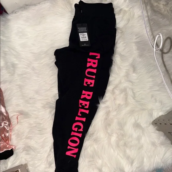 True Religion Black Zip-Up Sweatsuit Size Small Top & Bottom Brand New with Tags - Picture 4 of 6